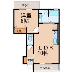 岩出駅 徒歩17分 1階の物件間取画像